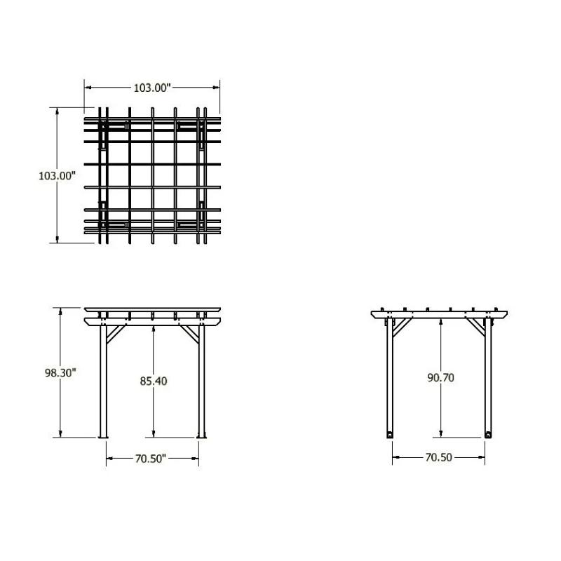 St. Clair Pergola 8x8