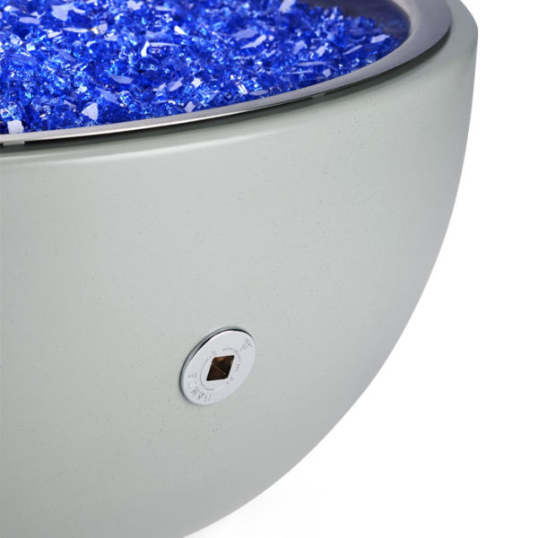 HPC Fire 35-Inch Round Powder Coated Aluminum Spun Gas Fire Bowl