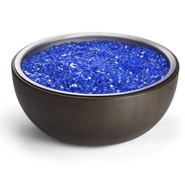 HPC Fire 35-Inch Round Powder Coated Aluminum Spun Gas Fire Bowl
