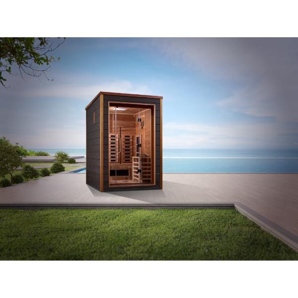 Golden Designs "Nora" 2 Person Outdoor-Indoor PureTech™ Hybrid Full Spectrum Sauna