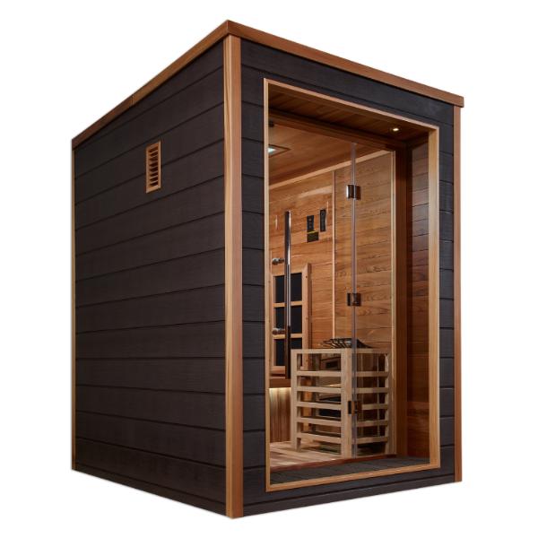 Golden Designs "Nora" 2 Person Outdoor-Indoor PureTech™ Hybrid Full Spectrum Sauna