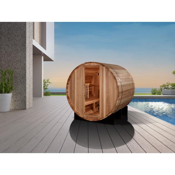 Golden Designs "St. Moritz" 2 Person Barrel Traditional Sauna (GDI-B002-01)