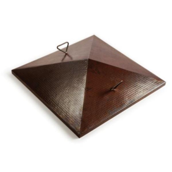 HPC Fire Sedona 40" Square Hammered Copper Fire Bowl