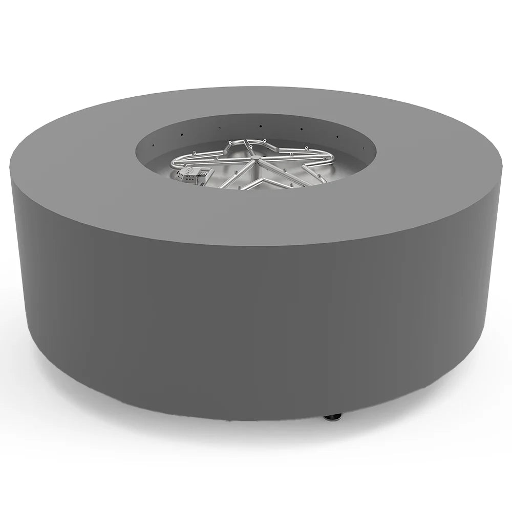 HPC Fire Agni 60" Round Metal Fire Pit with Torpedo Burner