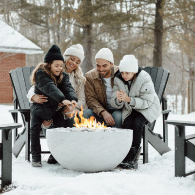 HPC Fire Serenade Concrete 40" Fire Pit by Dekko