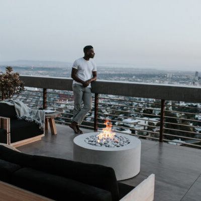 HPC Fire Belmont Concrete 36" Fire Pit by Dekko