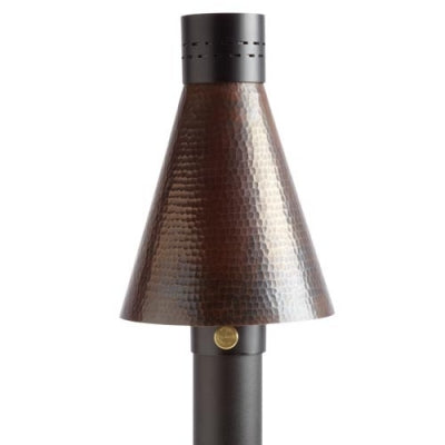 HPC Fire Hammered Copper Match Light Torch Head with 96" Post