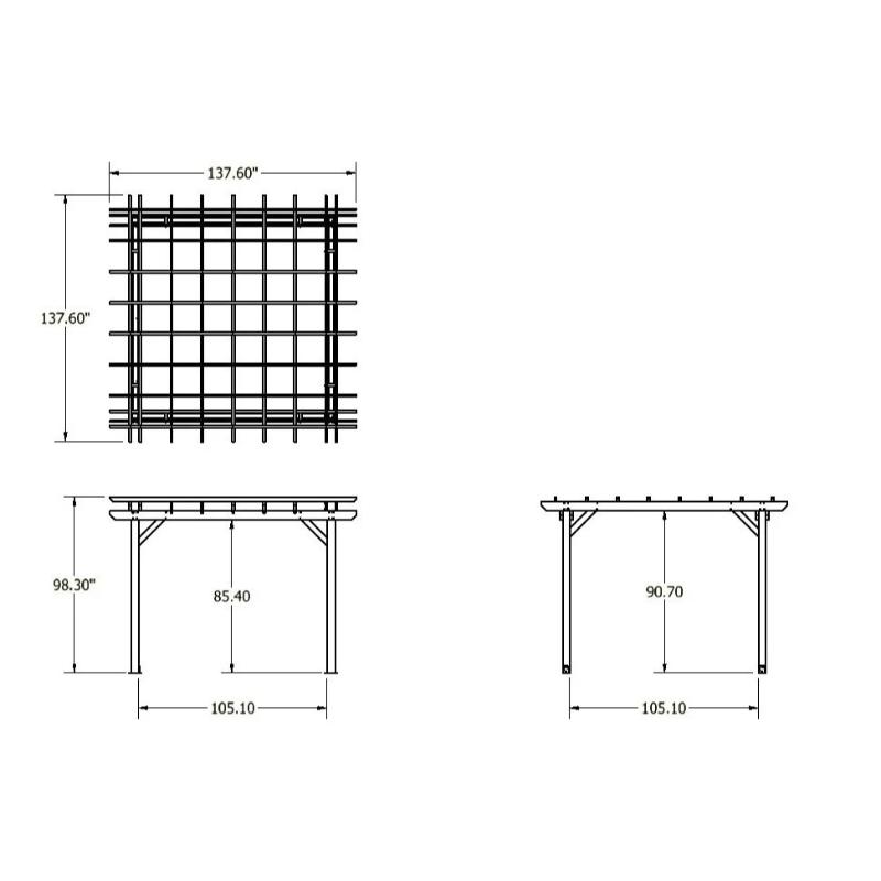 St. Clair Pergola 12x12