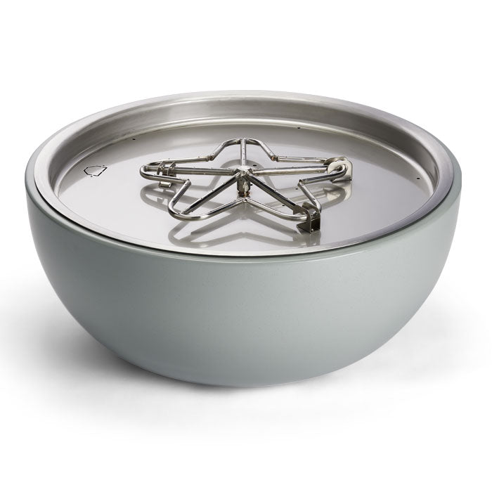 HPC Fire 35-Inch Round Powder Coated Aluminum Spun Gas Fire Bowl