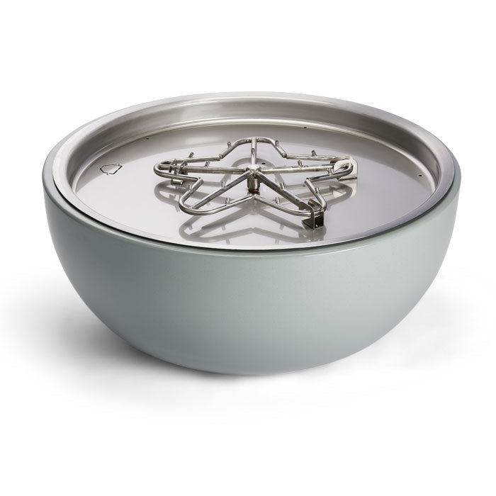 HPC Fire 35-Inch Round Powder Coated Aluminum Spun Gas Fire Bowl