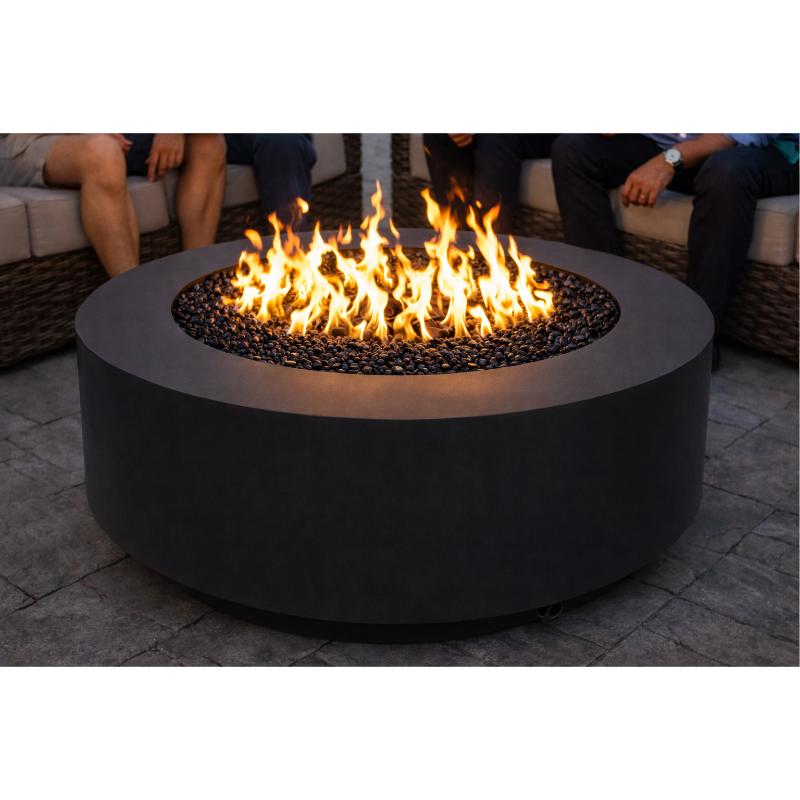 HPC Fire Agni 48" Round Metal Fire Pit with Torpedo Burner