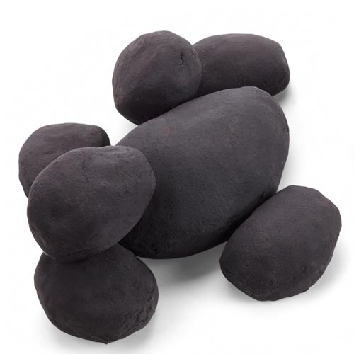 HPC Fire Black Ceramic Fiber River Rock