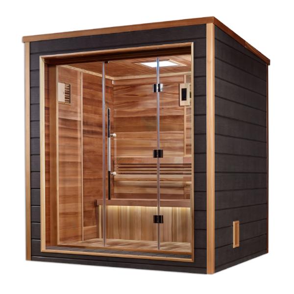 Golden Designs "Drammen" 3 Person Outdoor-Indoor Traditional Sauna