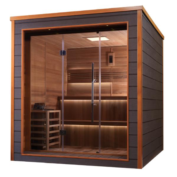 Golden Designs "Bergen" 6 Person Outdoor-Indoor Traditional Sauna