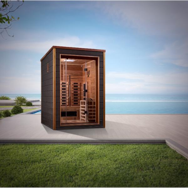 Golden Designs "Nora" 2 Person Outdoor-Indoor PureTech™ Hybrid Full Spectrum Sauna
