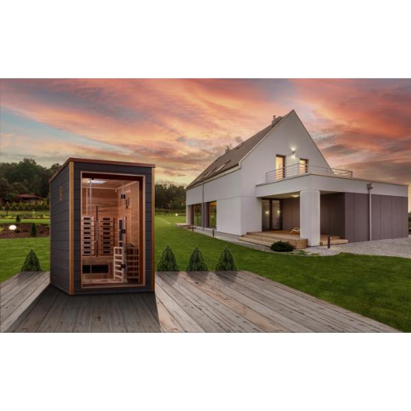 Golden Designs "Nora" 2 Person Outdoor-Indoor PureTech™ Hybrid Full Spectrum Sauna