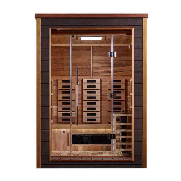 Golden Designs "Nora" 2 Person Outdoor-Indoor PureTech™ Hybrid Full Spectrum Sauna