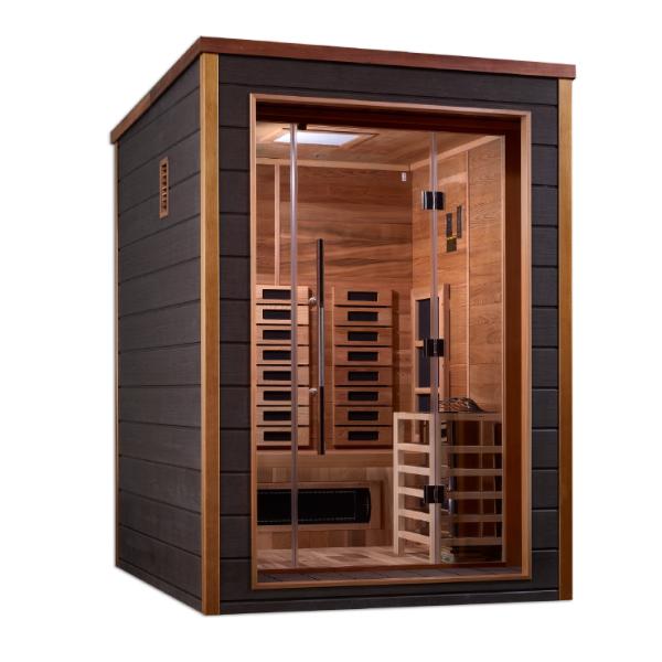 Golden Designs "Nora" 2 Person Outdoor-Indoor PureTech™ Hybrid Full Spectrum Sauna