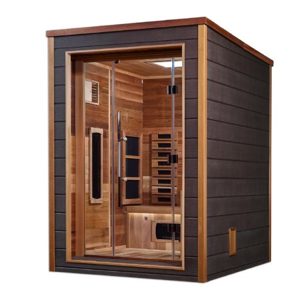 Golden Designs "Nora" 2 Person Outdoor-Indoor PureTech™ Hybrid Full Spectrum Sauna
