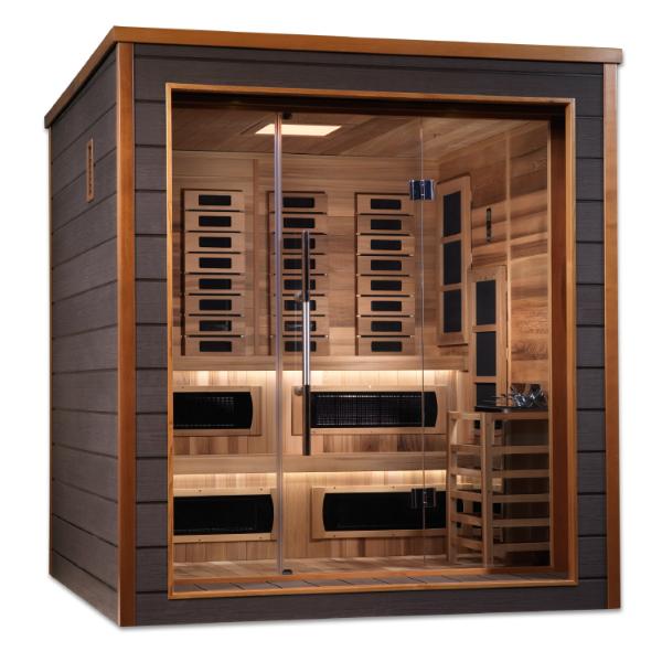Golden Designs "Karlstad" 6 Person Outdoor-Indoor PureTech™ Hybrid Full Spectrum Sauna