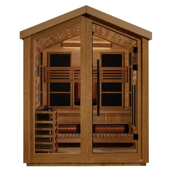 Golden Designs "Loviisa" 3 Person Barn Hybrid (PureTech™ Full Spectrum IR or Traditional Stove) Outdoor Sauna