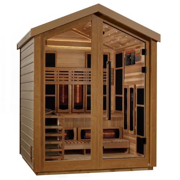 Golden Designs "Loviisa" 3 Person Barn Hybrid (PureTech™ Full Spectrum IR or Traditional Stove) Outdoor Sauna