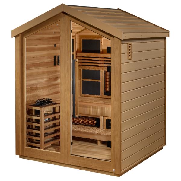 Golden Designs "Loviisa" 3 Person Barn Hybrid (PureTech™ Full Spectrum IR or Traditional Stove) Outdoor Sauna