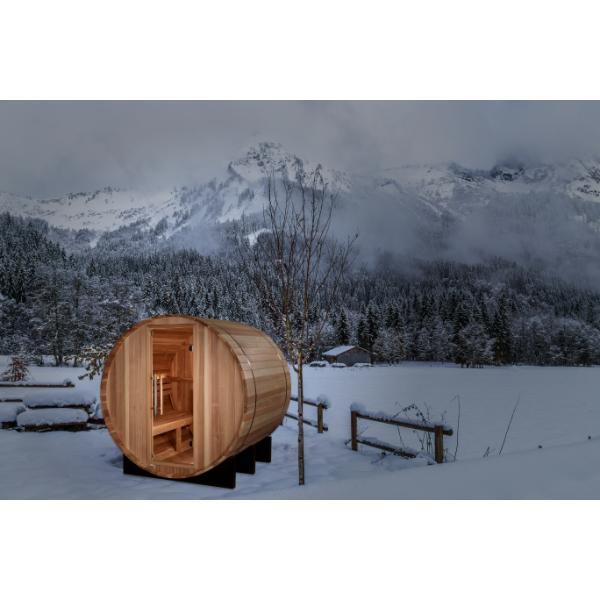 Golden Designs "St. Moritz" 2 Person Barrel Traditional Sauna (GDI-B002-01)