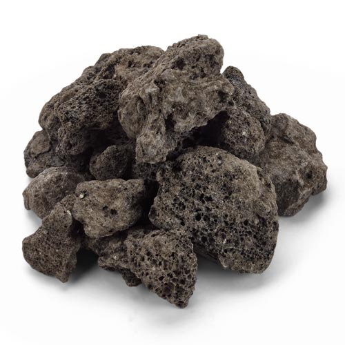 HPC Fire Black Lava Rock 1/2 Cubic Foot