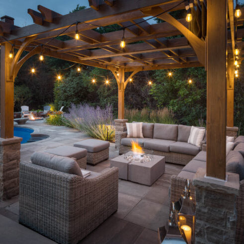 HPC Fire Bravo Square Lightweight Concrete 32" Fire Pit by Dekko
