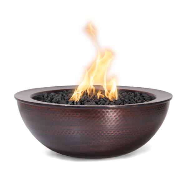 The Outdoor Plus Sedona 27" Round Fire Bowl - Hammered Copper