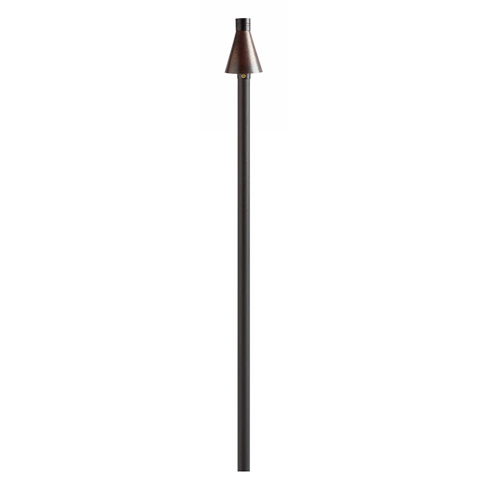 HPC Fire Hammered Copper Match Light Torch Head with 96" Post
