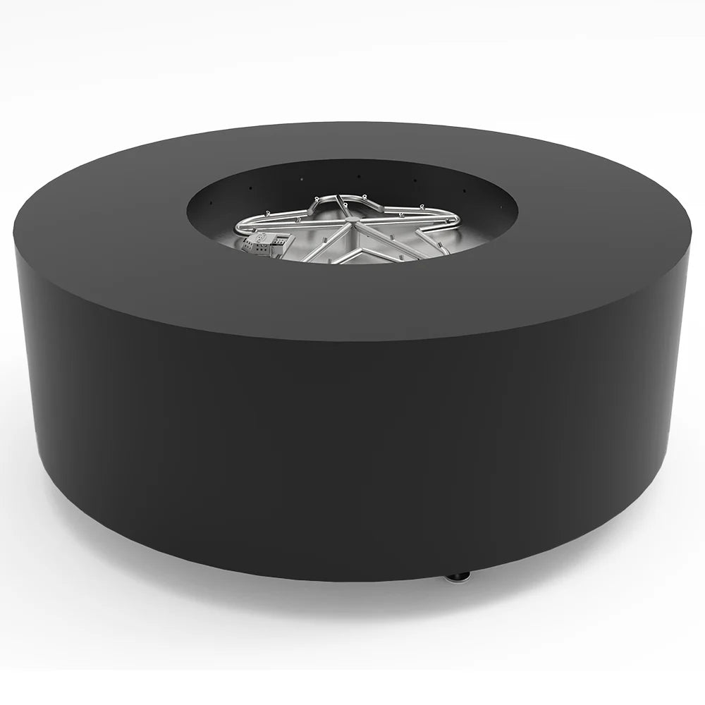 HPC Fire Agni 60" Round Metal Fire Pit with Torpedo Burner