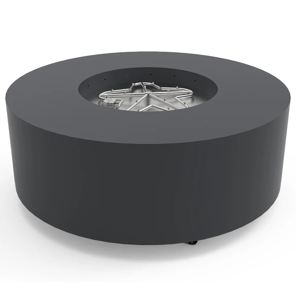 HPC Fire Agni 60" Round Metal Fire Pit with Torpedo Burner